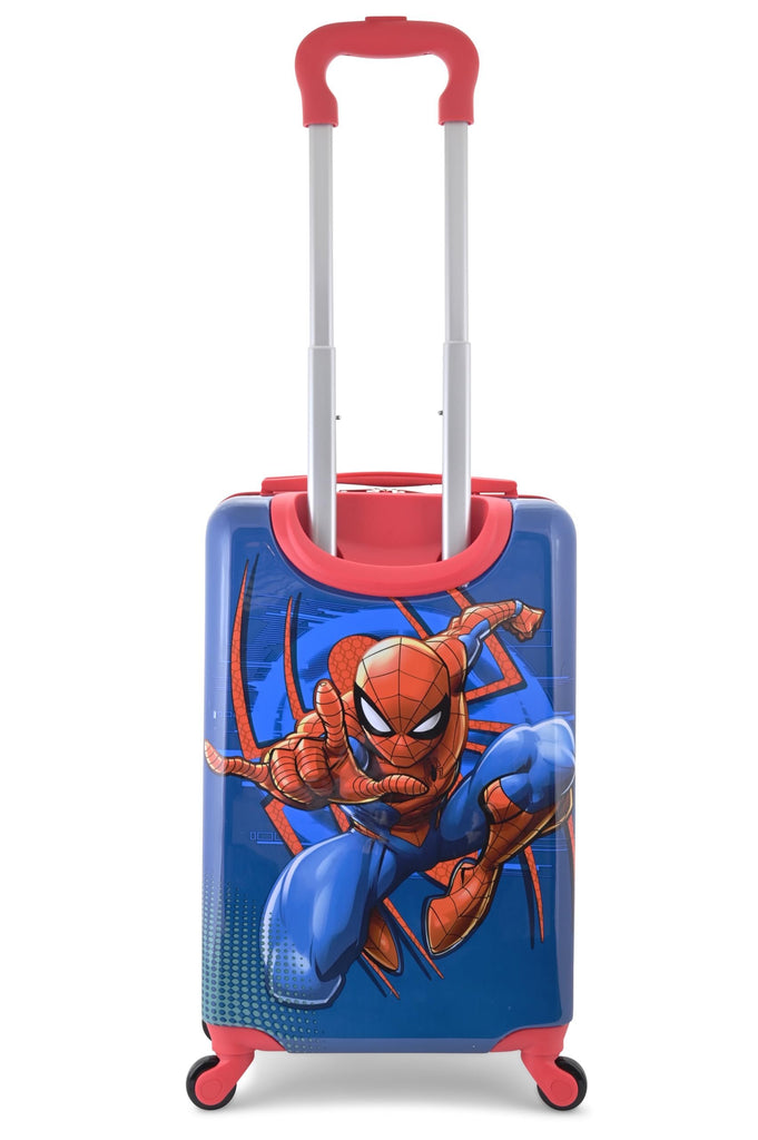 Spider-Man 20" Hardshell Luggage – Cute Durable Suitcase for Travel with Spinner Wheels. Approximate Dimensions are 20"x12"x8"