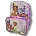 Girls Princess Tiana Full Size 16 Inch Backpack with Detachable Lunch Box
