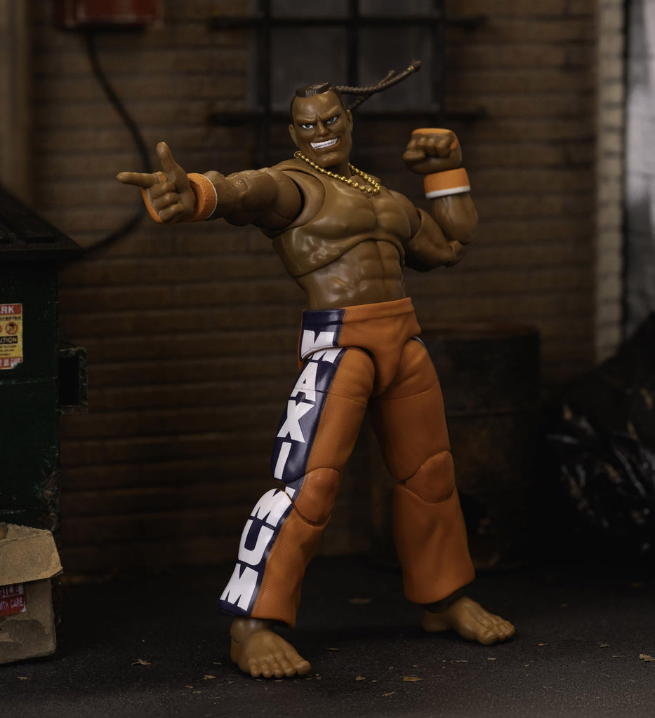Jada Toys – Street Fighter II Dee Jay Action Figure Wave 3 – 1:12 Scale, 6" Tall, Interchangeable Heads, Hands & Accessories