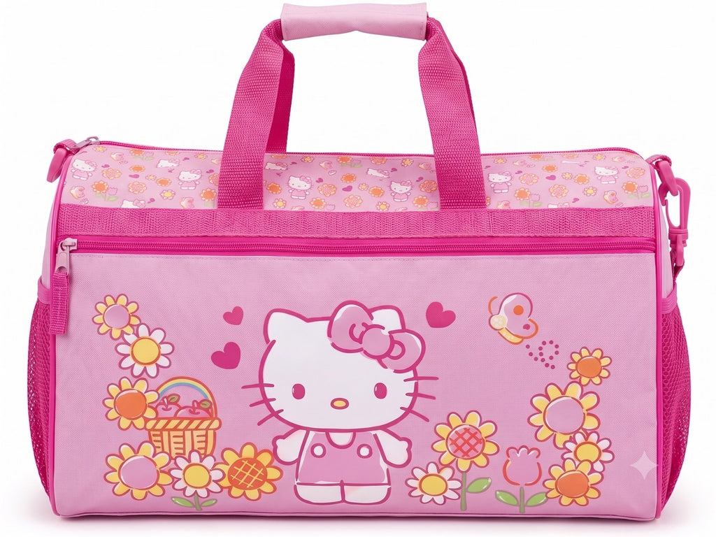 Disney Kids Duffle Bag 16.5" – Travel & Sports Bag with Zipper Pocket, Mesh Side Pockets & Shoulder Strap