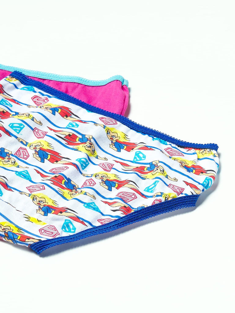 DC Comics Girls Superhero Underwear with Wonder Woman, Batman, Superman Logos and Comic Prints sizes 4, 6, 8, 10, 10-Pack Justice League Logo PANTY, 4