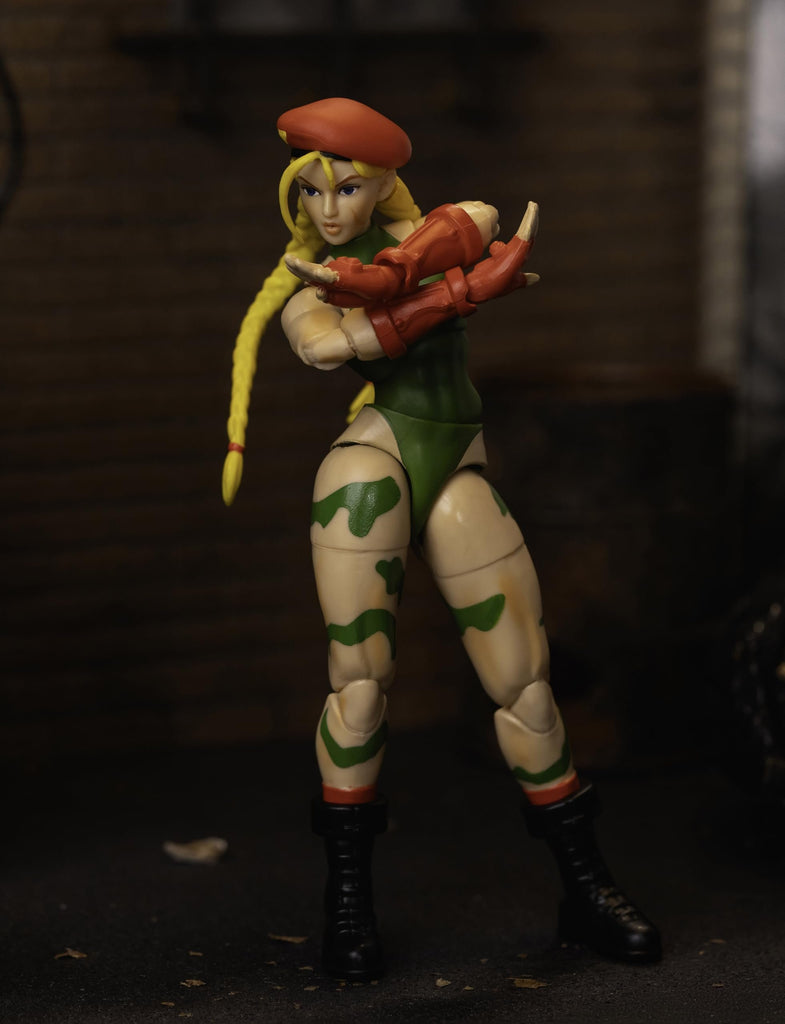 Jada Toys – Street Fighter II Cammy Action Figure - 1:12 Scale Collectible - Includes Interchangeable Heads, Hands, and Accessories - Ages 13+ - Classic Video Game Nostalgia