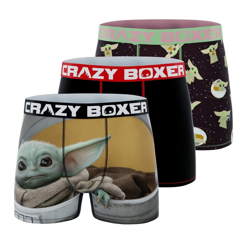 CRAZYBOXER Men's Underwear The Mandalorian Soft Comfortable Boxer Brief Original (3 PACK)