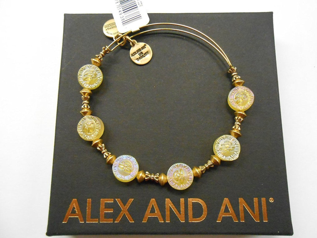 Alex and Ani Halo Sunlight Bracelet Rafaelian Gold With Black Gift Box