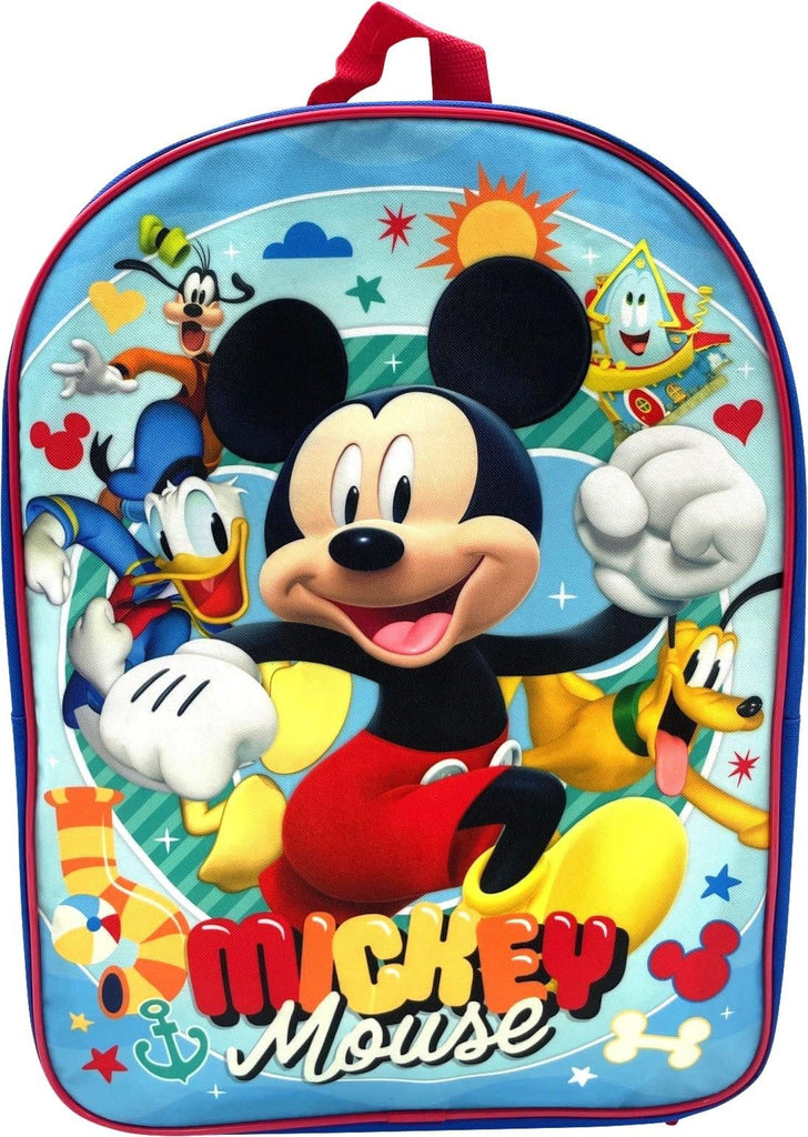 Group Ruz Mickey Mouse 15" Backpack (Blue-Red)
