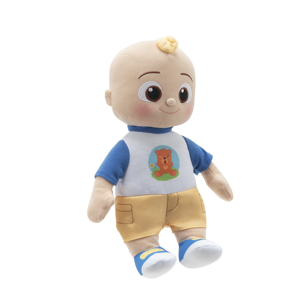 CoComelon Official Boo Boo JJ Feature Plush - Boo Boo Areas Light Up (Head, Elbow, Knee, Foot) - Help Heal JJ’s Boo Boo’s with Bandages