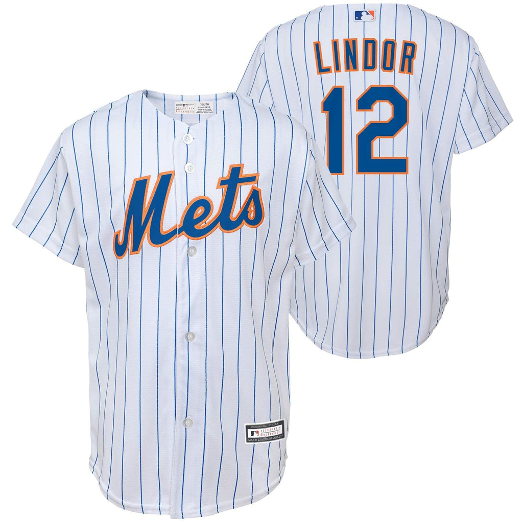 Francisco Lindor New York Mets MLB Kids 4-7 White Home Player Jersey (7)
