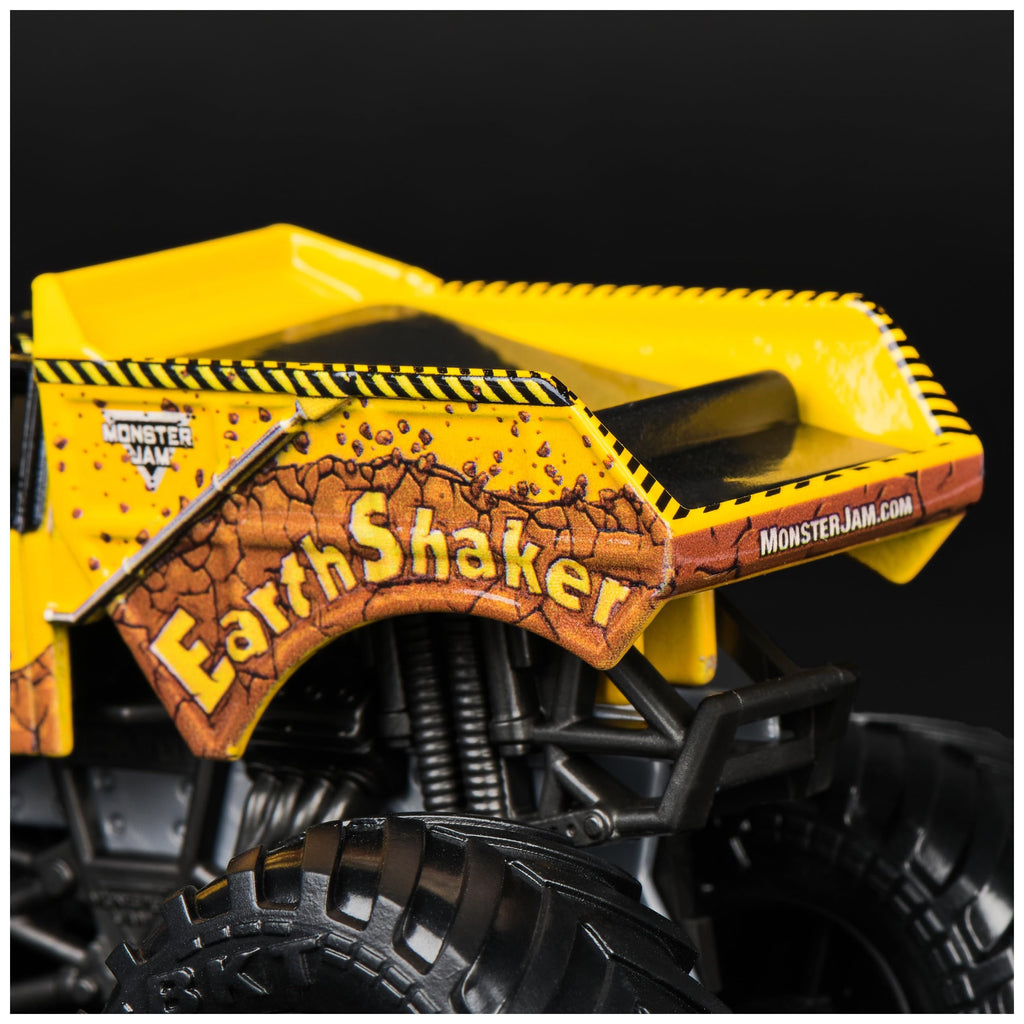 Monster Jam, Official Earth Shaker Monster Truck, Die-Cast Vehicle, 1:64 Scale, Kids Toys for Boys Ages 3 and up