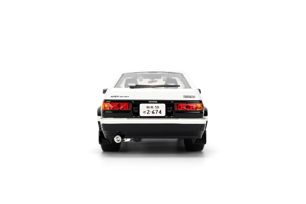 Jada Initial D 1986 Toyota Trueno - Includes Takumi Fujiwara Metal Figure - Hollywood Rides Die-cast Car with Opening Doors, 1:24 Scale, Ages 8+, Collectible Toy for Kids and Adults