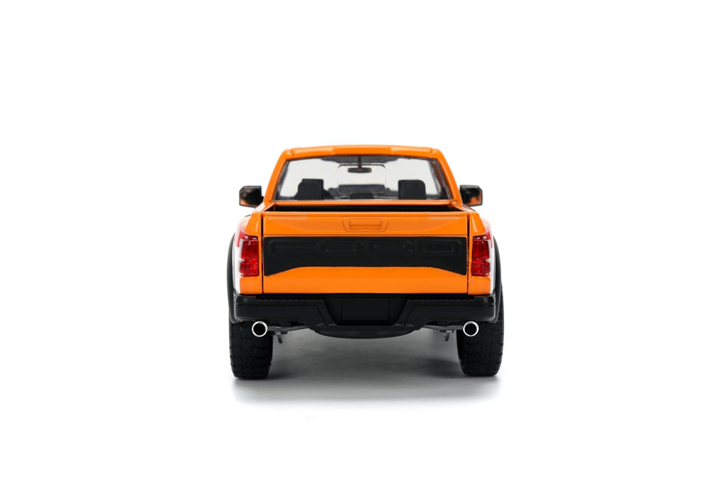 Jada 2017 Ford F150 Raptor Truck with Kellogg's Frosted Flakes Tony The Tiger Die-Cast Carwith Figure, 1:24 Collectible, Opening Doors, Rubber Tires Ages 8+ (Orange/White)