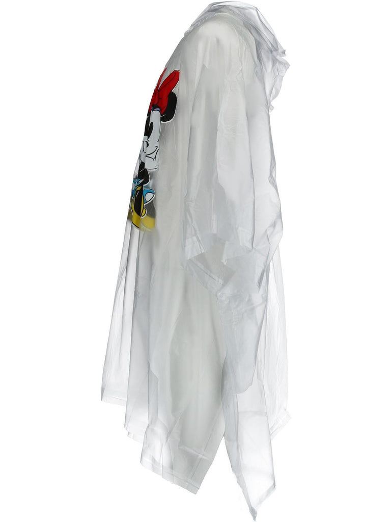 Disney Youth Mickey Minnie Sitting Family Rain Poncho Raincoat Keep Dry Clear