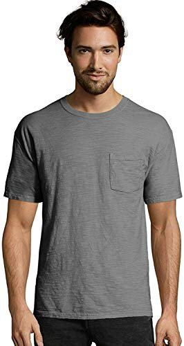 Hanes Men's Pocket Tees 4 Pack FreshIQ Odor Control Cotton Tagless
