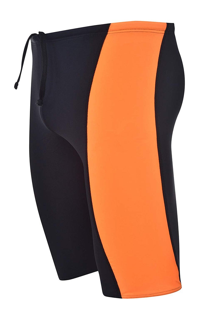 Men's Performance Swimsuit Racer Jammer - Durable Spandex Nylon Blend Comfortable Swimwear Training Many Colors