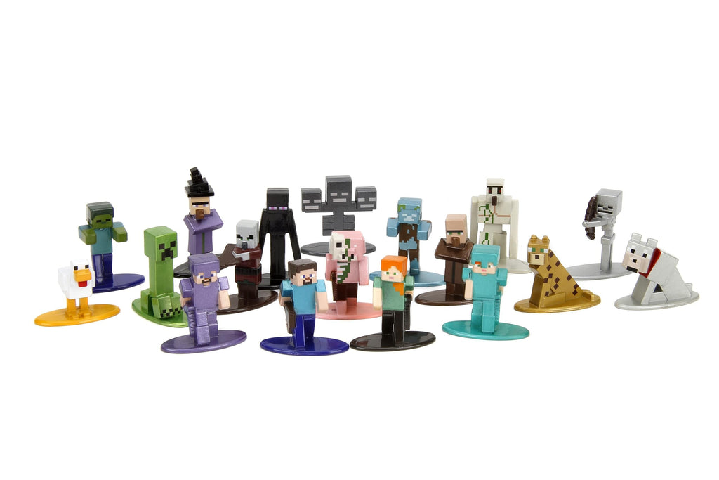 Minecraft 1.65" Nano Metalfigs 18-Pack Die-cast Figures, Toys for Kids and Adults(Wave 12)