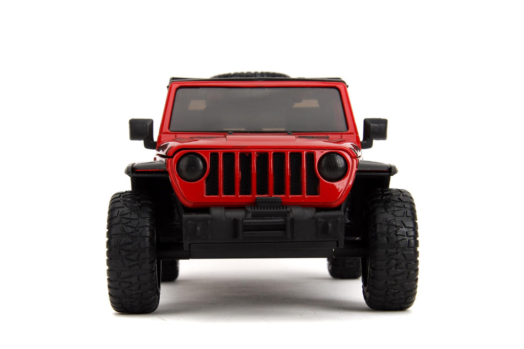 Just Trucks 1:24 2020 Jeep Gladiator Die-Cast Car & Tire Rack, Toys for Kids and Adults(Red)