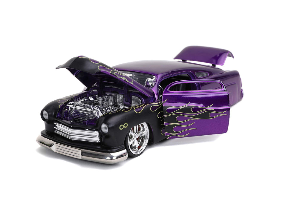 Jada Toys Bigtime Muscle 1:24 1951 Mercury Coupe Die-cast Car Metallic Purple, Toys for Kids and Adults
