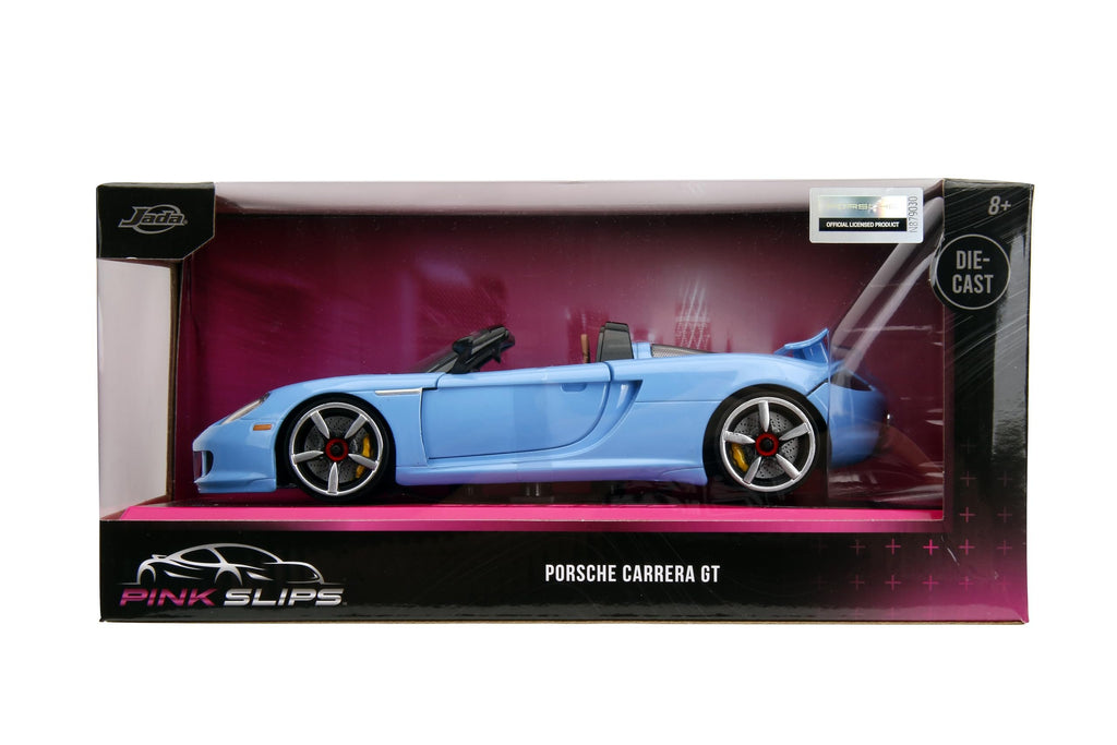 Pink Slips 1:24 W6 Porsche Carrera GT Die-Cast Car, Toys for Kids and Adults(Light Blue)