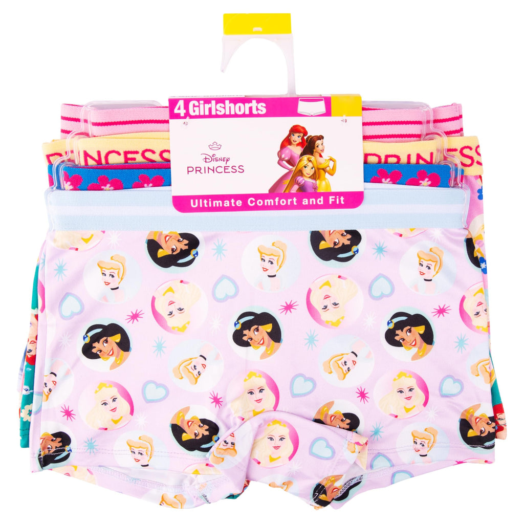 Disney Girls' Princess Panty Multipacks with Favorites Cinderella, Belle, Ariel and More in Sizes 2/3t, 4t, 4, 6, 8