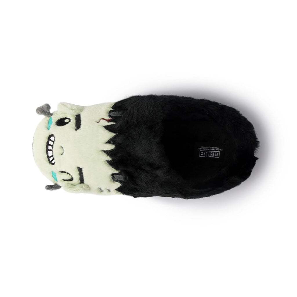 Handcraft Universal Monsters Men's Plush Clog Slippers with 3D Monster Face, Black, Small