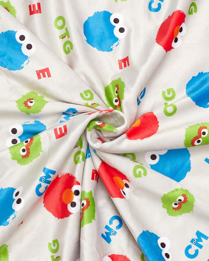 Happy Threads Sesame Street Baby Unisex Plush Polar Fleece Blanket – Sesame Street Gifts for Baby (Red/Blue/Green, 0-12 Months)