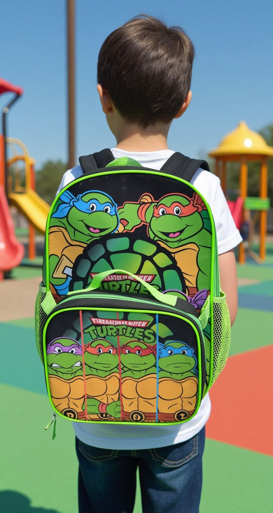 Teenage Mutant Ninja Turtles Fast Forward 16" Backpacks With Lunch Bag - Licensed Characters Kids Schoolbag
