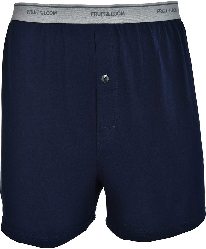 Fruit of the Loom Solid Knit Boxers 3-Pack (Colors and patterns may vary)