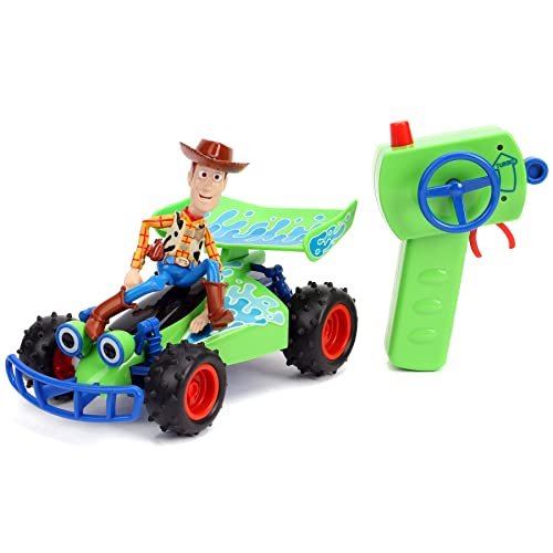 Jada Toys Jada Disney Pixar Toy Story 4 Turbo Buggy W/Woody Radio Control Vehicle, 2.4 Ghz, 1: 24