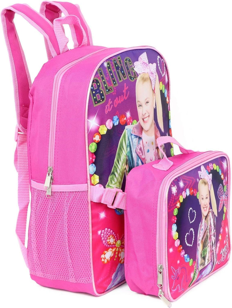 Ruz Girls Jojo Siwa 16" Backpack with Detachable Lunch bag Kids School Dance