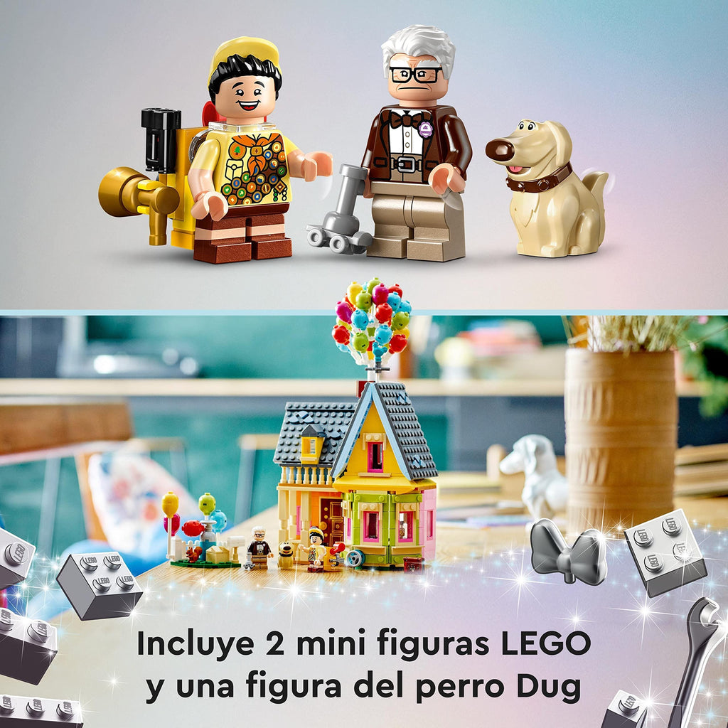 LEGO Disney and Pixar House of "Up" – Gift Ideas for Women or Mammma – Model to Build with Balloons and Figures of Carl, Russell and Dug, Games for Children and Girls from 9 Years from Collectible