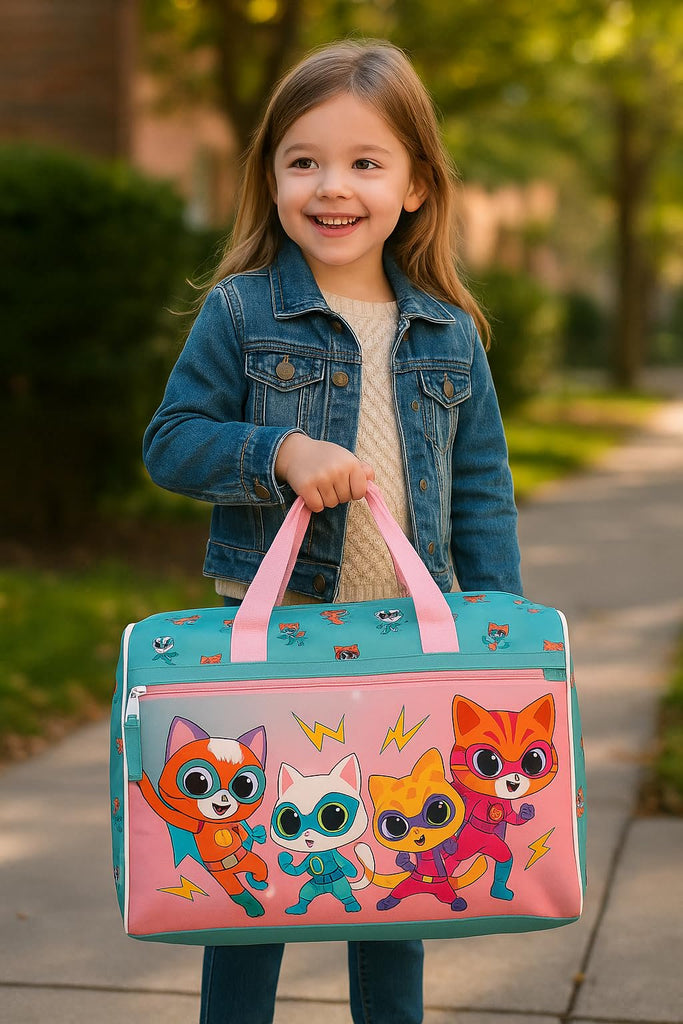 Disney Kids Duffle Bag 16.5" – Travel & Sports Bag with Zipper Pocket, Mesh Side Pockets & Shoulder Strap