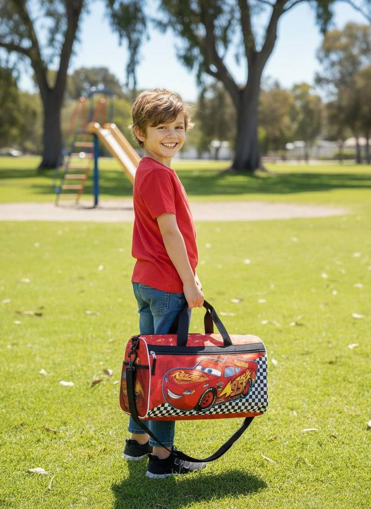 Disney Kids Duffle Bag 16.5" – Travel & Sports Bag with Zipper Pocket, Mesh Side Pockets & Shoulder Strap