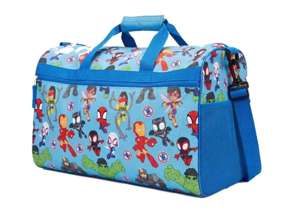 Disney Kids Duffle Bag 16.5" – Travel & Sports Bag with Zipper Pocket, Mesh Side Pockets & Shoulder Strap