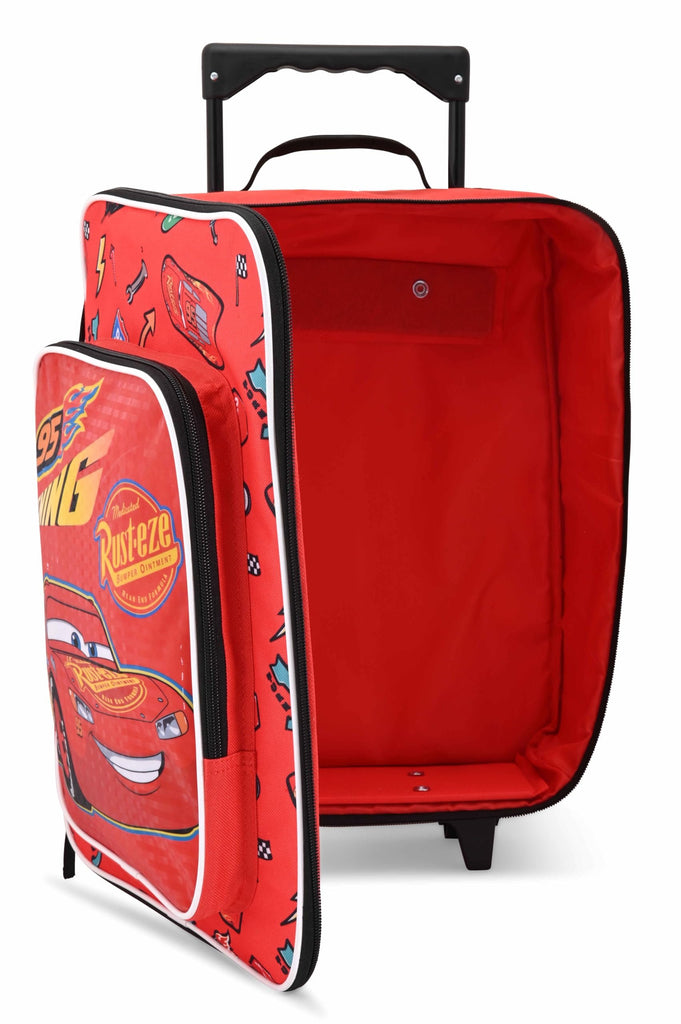 Fast Forward Cars Luggage 16" Soft Side Wheeled Pilot Case- Rolling Suitcase 16x12x5