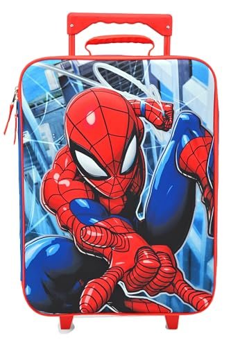 Fast Forward Spiderman Boys 16" Soft Luggage - Cute & Durable Carry-On Suitcase for Travel 16X12X5