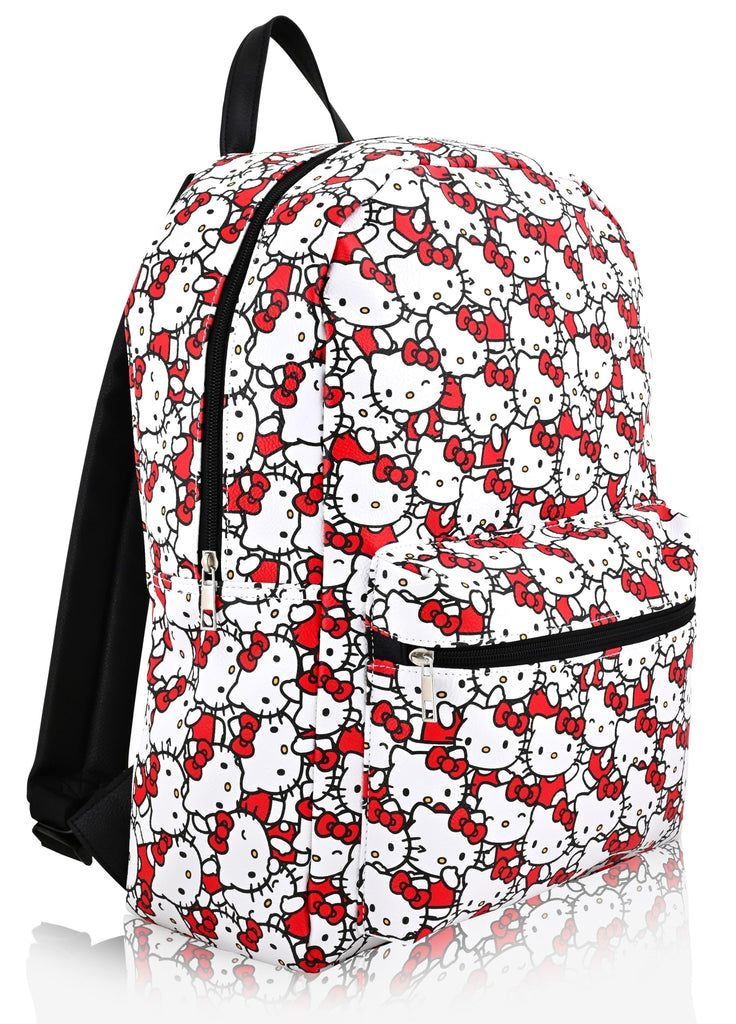 Sanrio Hello Kitty Backpack for Girls, Boys, Women, Men, Adults, Unisex | Cute PU Leather Large Travel Backpack Purse Shoulder Purse | Hello Kitty Bag and Accessories