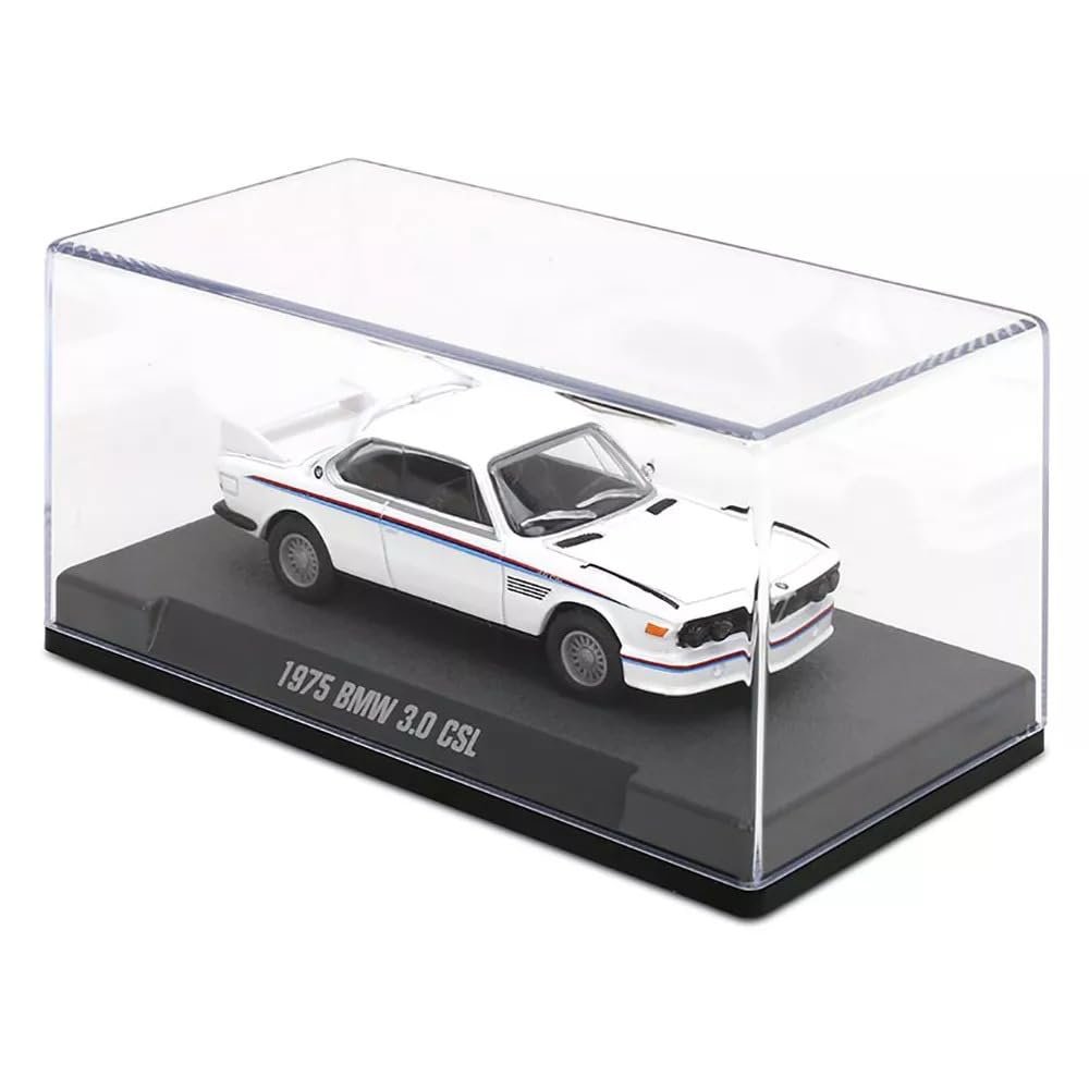 Jada Majorette Collection – 1975 BMW 3.0 CSL 1:64 Die-Cast Model Car with Rubber Tires & Display Case, for Collectors & Adults