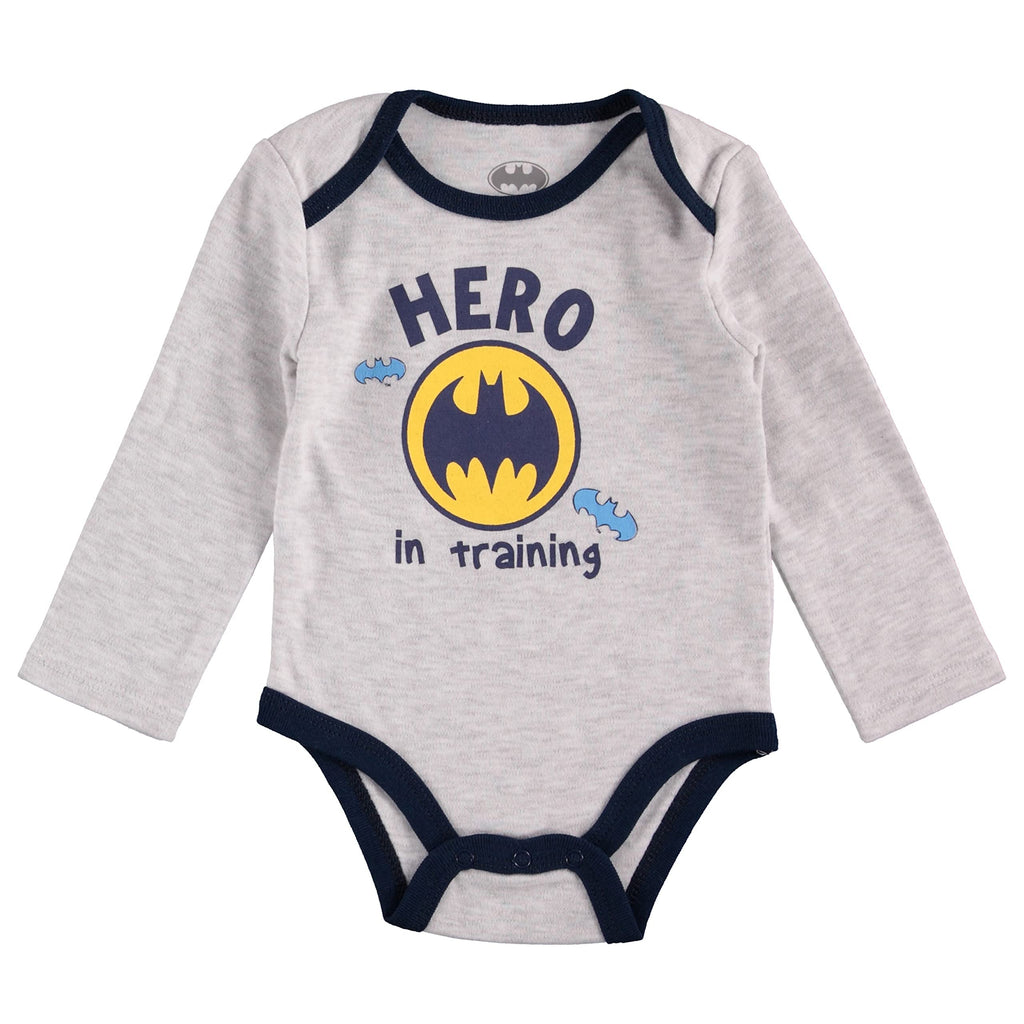 Happy Threads Baby Boy 3 Piece Set Includes Bodysuit, Pants and a Zip-up Vest (Grey/Black/Yellow, 3-6 Months)