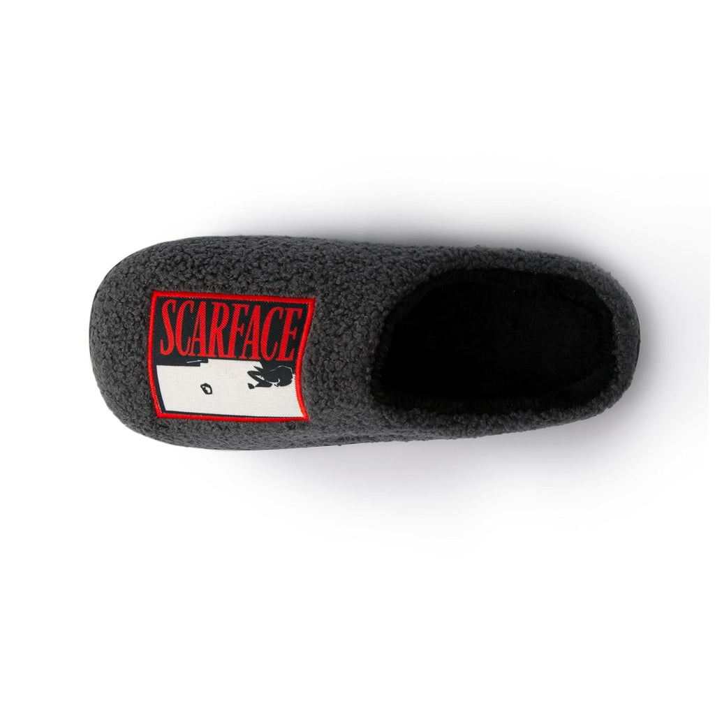 Handcraft Scarface Men's Boucle Clog Slippers with Applique, Oxford Grey, Small