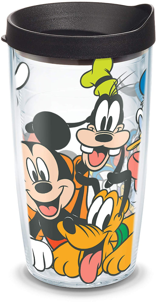 Tervis Disney Mickey Group Made in USA Double Walled Insulated Tumbler Travel Cup Keeps Drinks Cold & Hot, 16oz, Classic