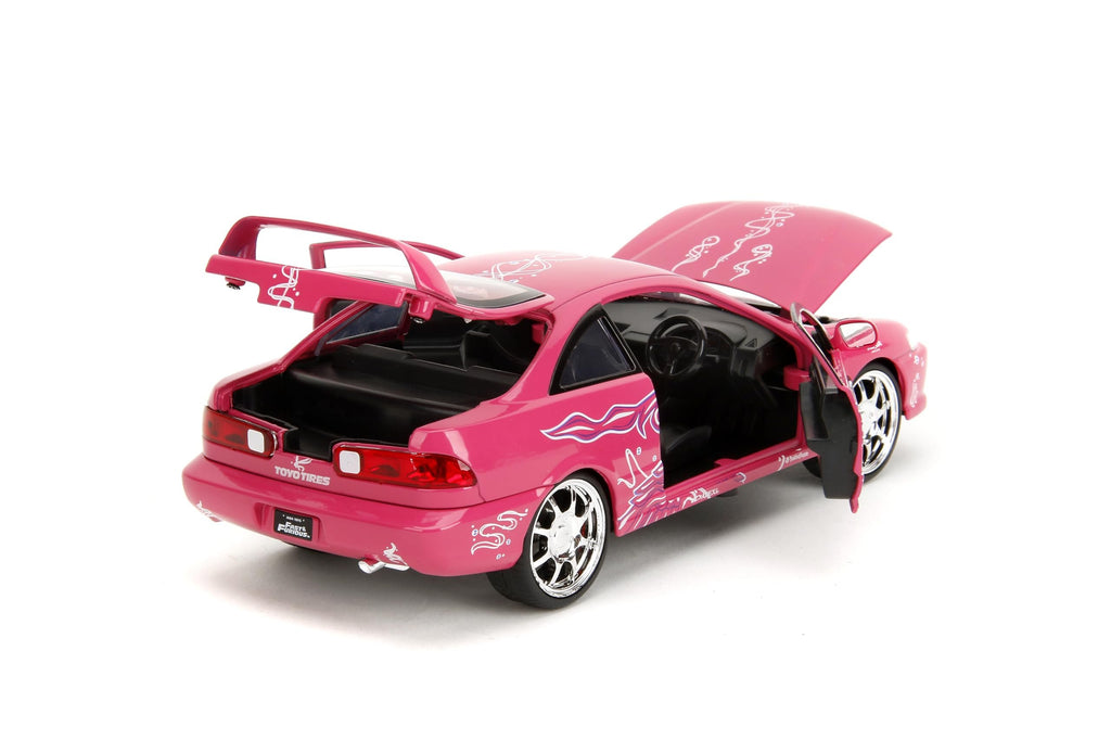 Jada Toys – Fast & Furious 1:24 Honda Integra (Suki’s Pink Design) – Die-Cast Model Car, Detailed Exterior, Authentic Movie Replica, Collectible Toy – Ages 8+, Pink