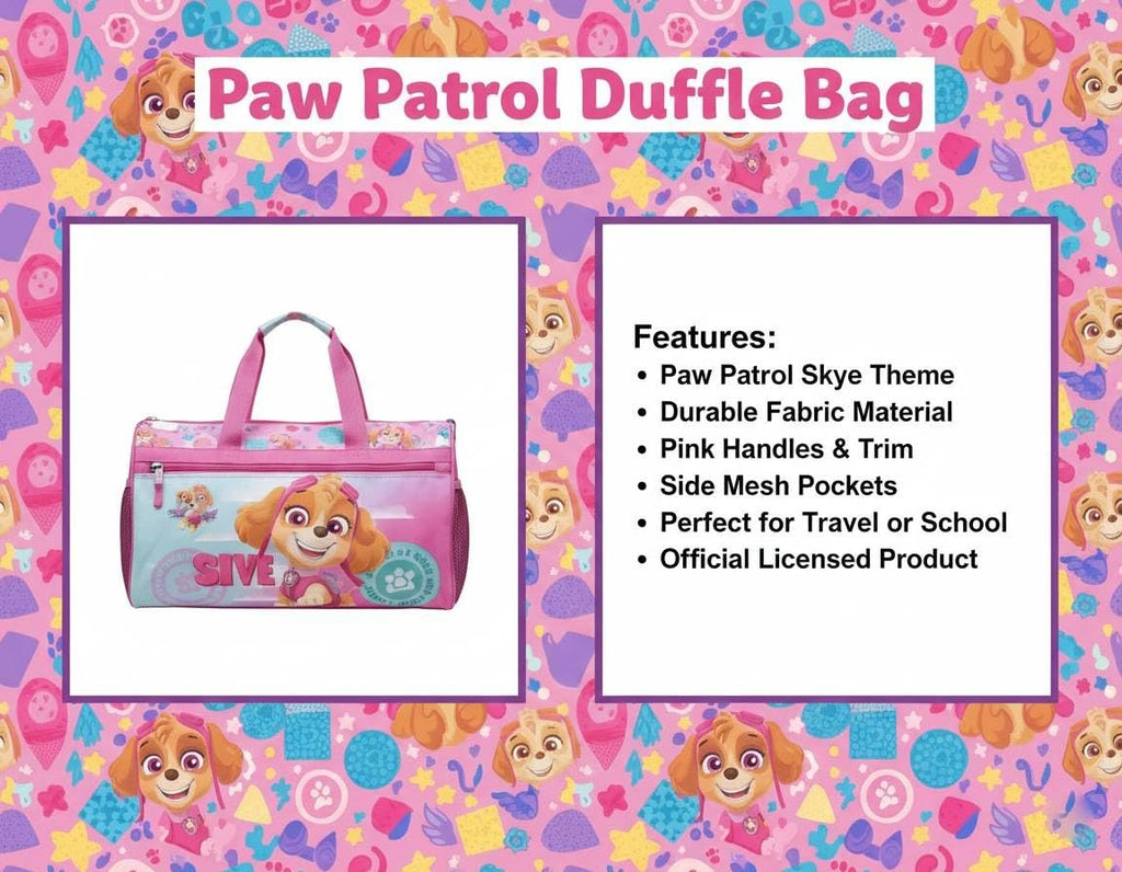 Disney Moana Kids Duffle Bag 16.5" – Travel & Sports Bag with Zipper Pocket, Mesh Side Pockets & Shoulder Strap