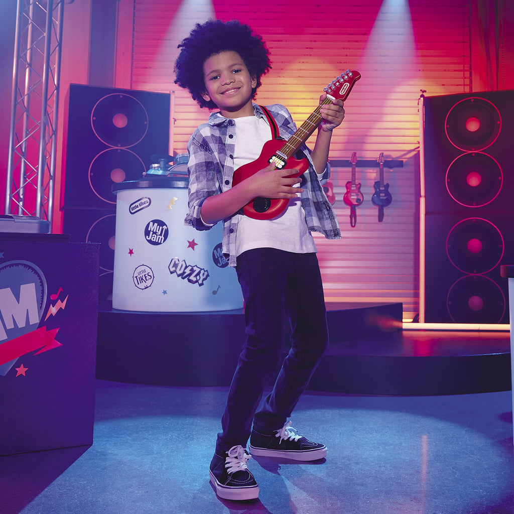 Little Tikes My Real Jam Electric Guitar, Realistic Toy Guitar with Strap, Musical Instrument with 4 Play Modes, Play Any Song with Bluetooth, Gift for Kids, Toy for Boys and Girls Ages 3 4 5+