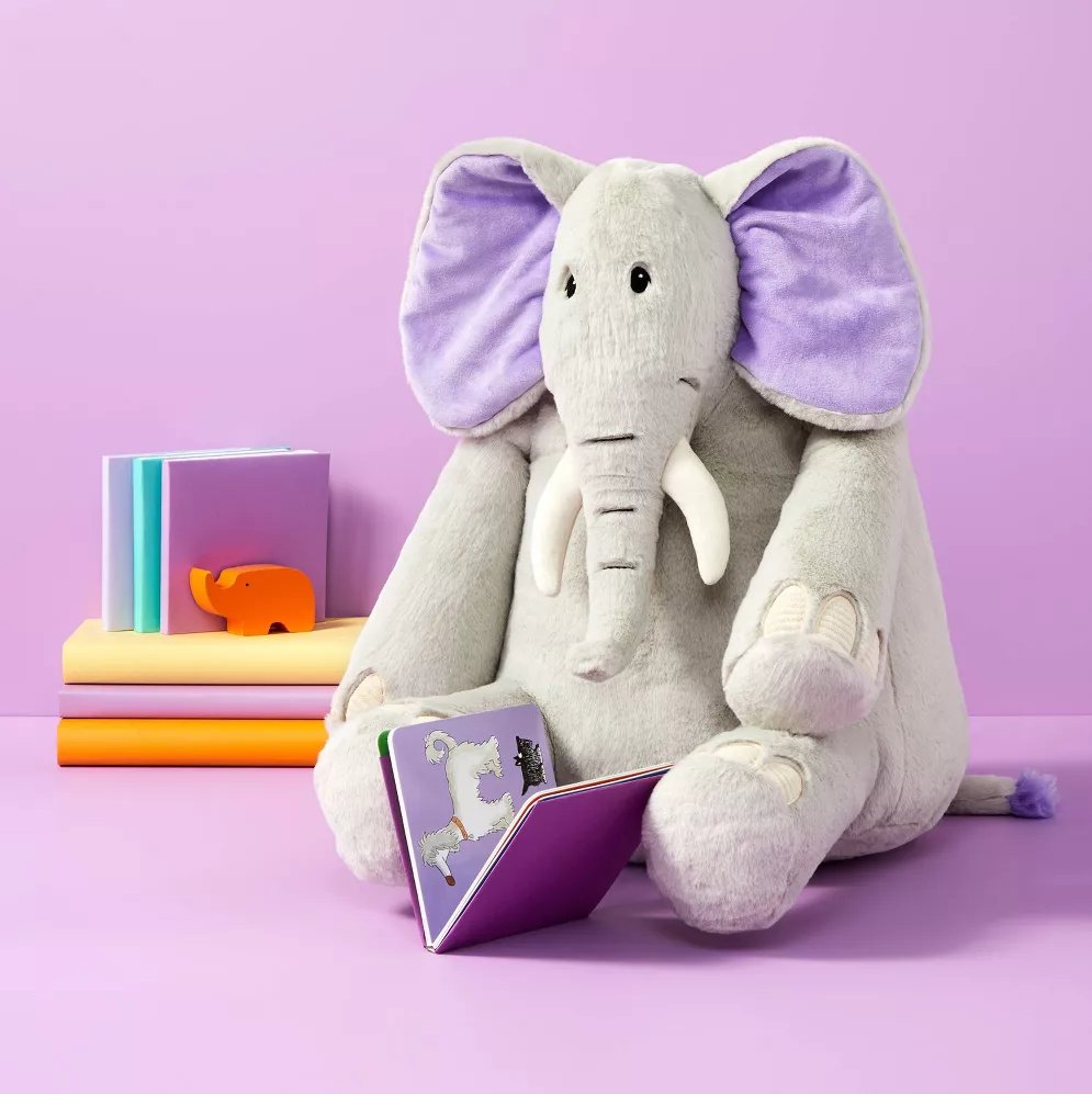 19'' Elephant Stuffed Animal - Gigglescape Zoo Animal 19.5x21x19