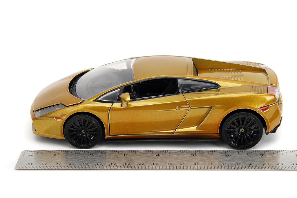 Fast & Furious Fast X 1:24 Gold Lamborghini Gallardo Die-Cast Car, Toys for Kids and Adults
