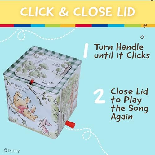 KIDS PREFERRED Disney Baby Winnie The Pooh Jack-in-The-Box - Musical Toy for Babies Multi ,6.5"