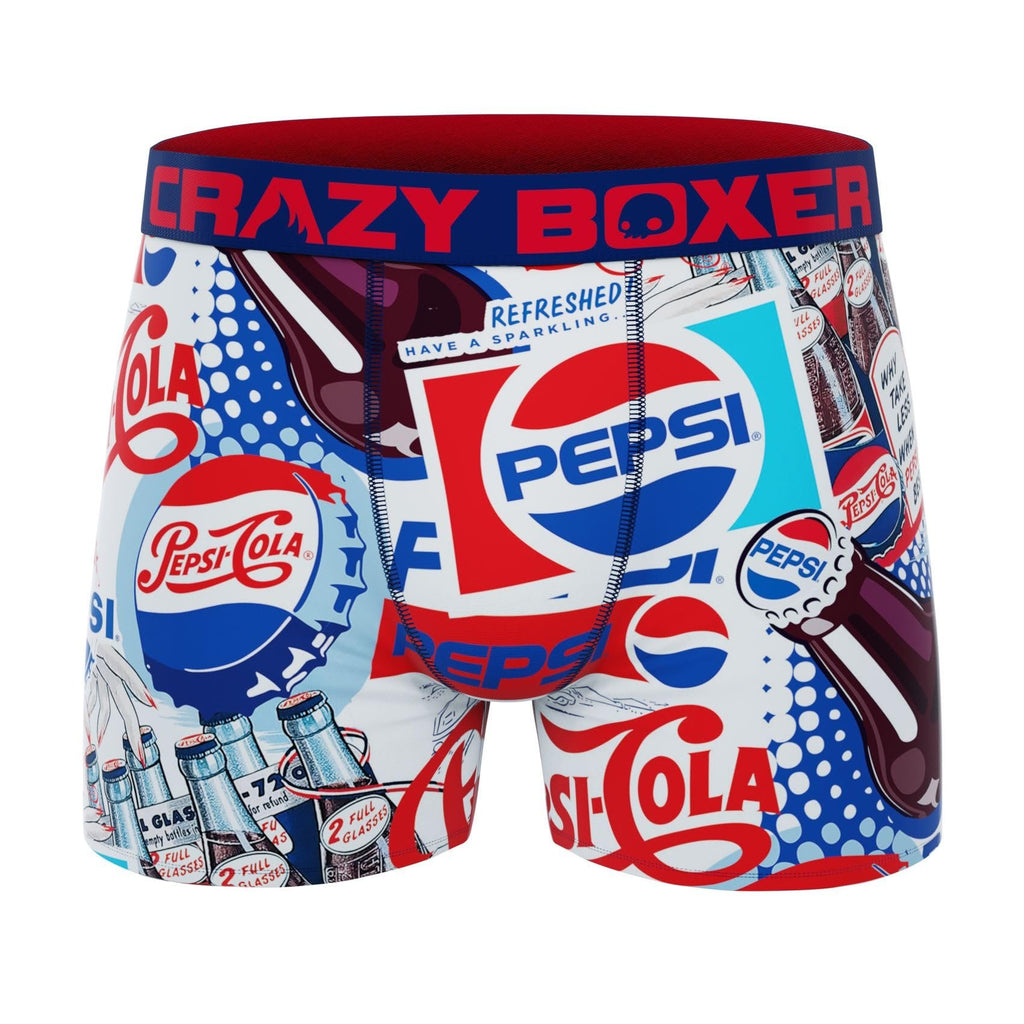 CRAZYBOXER Men's Underwear Pepsi Comfortable Boxer Brief Original (3 PACK)
