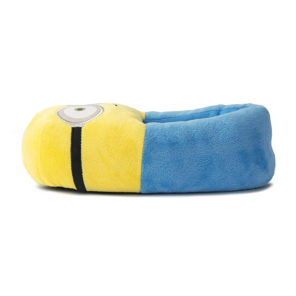 Handcraft Minions Kids Oversized Plush Step-In Slippers with 2 Eyes, Yellow, 7-8 Big Kid