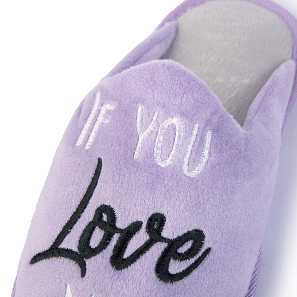 Handcraft Staycation NYC Ladies Funny Quote Scuff Slipper, Plush Non Slip House Slippers for Women, Comfy Soft Sole Bedroom Shoes