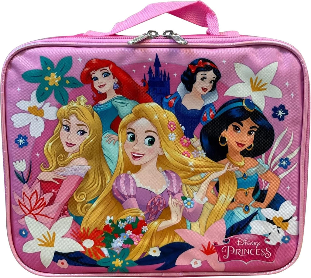 Kid's Licensed 16 Inch Backpack With Removable Lunch Box Set (Minnie Mouse Pink)