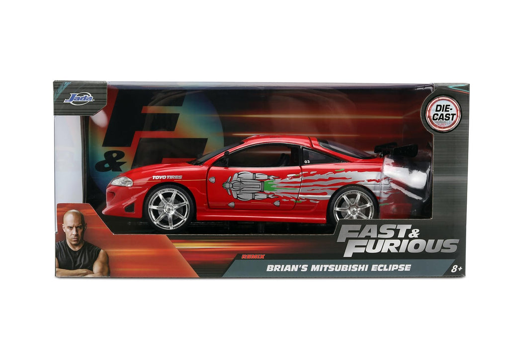 Brian's Eclipse Remix, Fast & Furious - Toys 36815-1/24 Scale Diecast Model Car